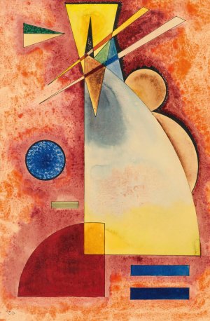 Wassily Kandinsky, Ineinander Masterpiece Ineinander by Wassily Kandinsky Oil Painting Reproduction