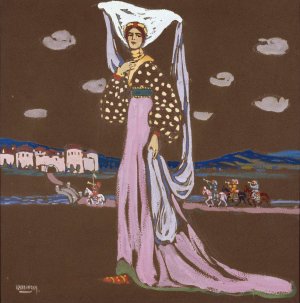 The Night by Wassily Kandinsky - Oil Painting The Night by Wassily Kandinsky - Hand-Painted Oil Painting Reproduction