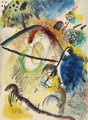 Watercolor IX by Wassily Kandinsky - Oil Painting Watercolor IX by Wassily Kandinsky - Hand-Painted Oil Painting Reproduction